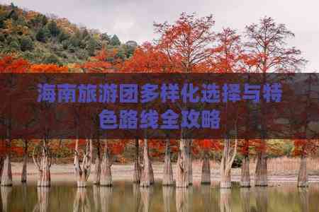 海南旅游团多样化选择与特色路线全攻略(图3)