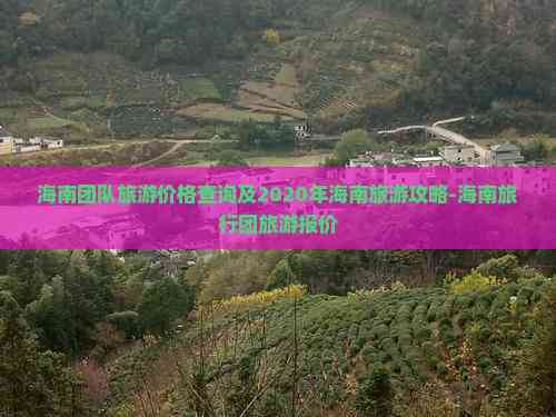 海南团队旅游价格查询及2020年海南旅游攻略-旅行团报价(图5)