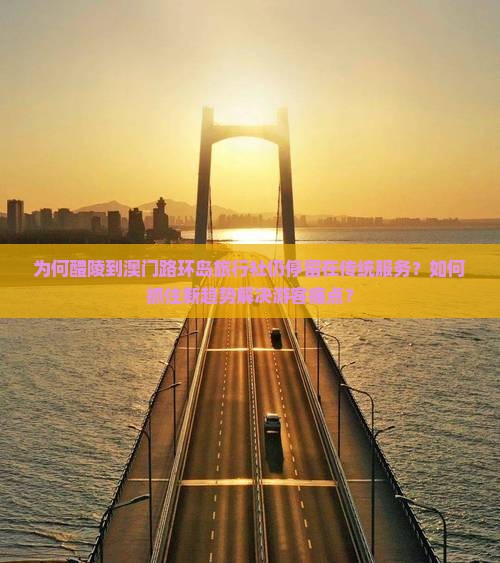 九游娱乐文化：为何醴陵到澳门路环岛旅行社仍停留在传统服务？如何抓住新趋势解决游客痛点？(图2)
