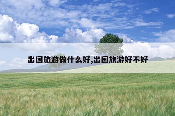 九游娱乐：出国旅游做什么好出国旅游好不好(图1)