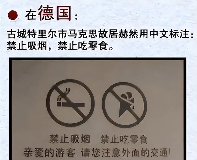 德国紧随韩国之后也发布了“中文标语”引起了中国游客的不满(图8)